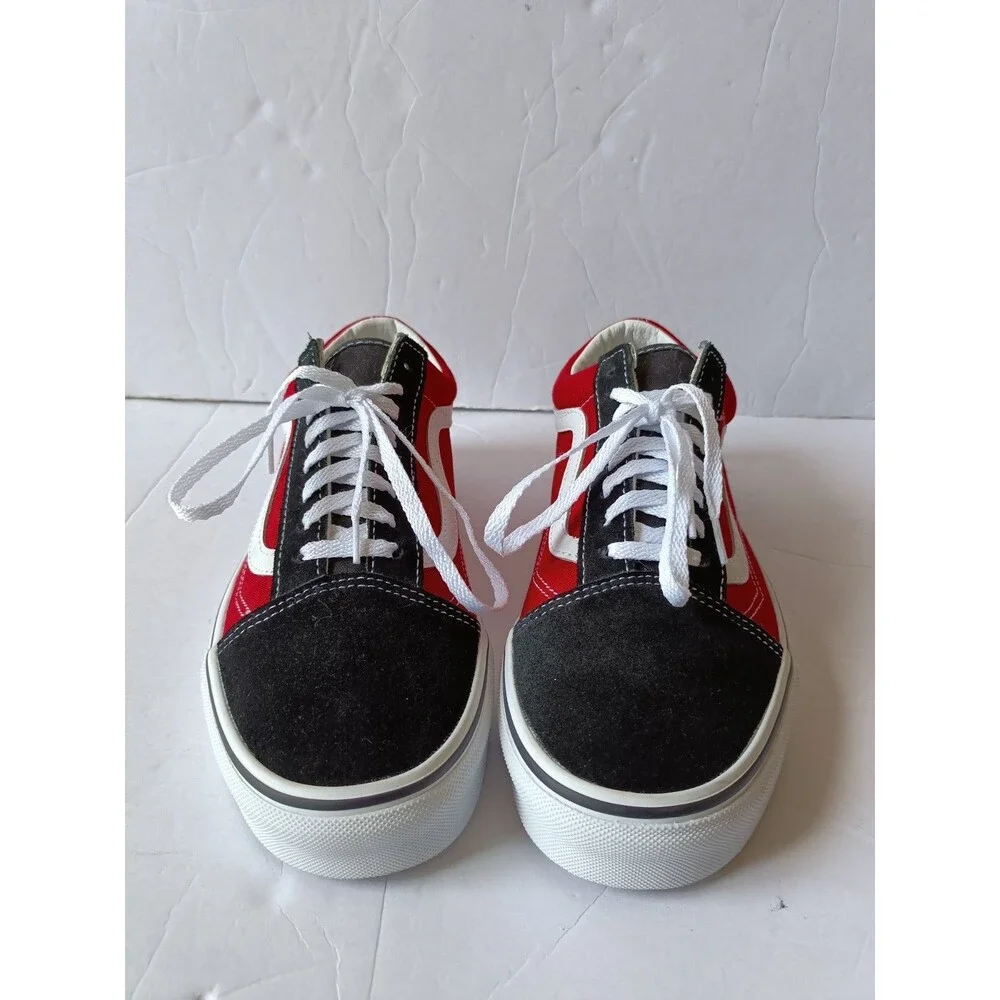 Vans Old Skool Shoes OTW Sidewall Black Red Men's Size 8 Low Top VN0A38G1VRH